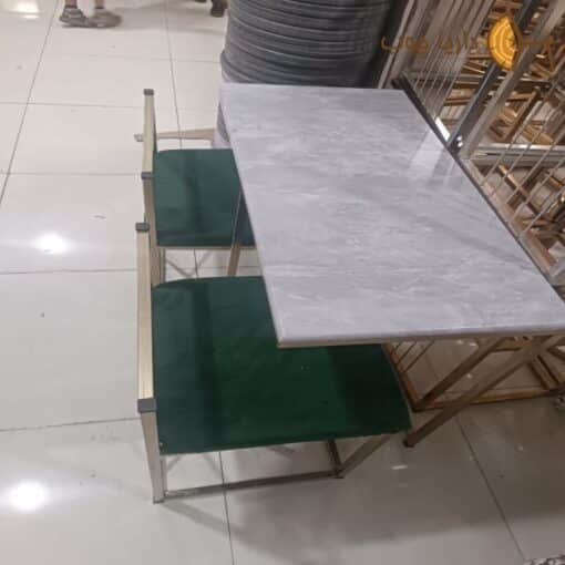 Small metal dining table for 2 people