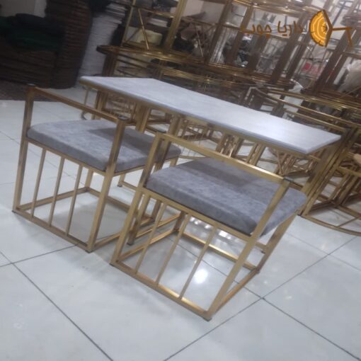 Small metal dining table for 2 people